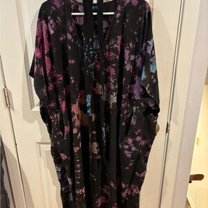 Multicolor Tie-Dye Kaftan Dress